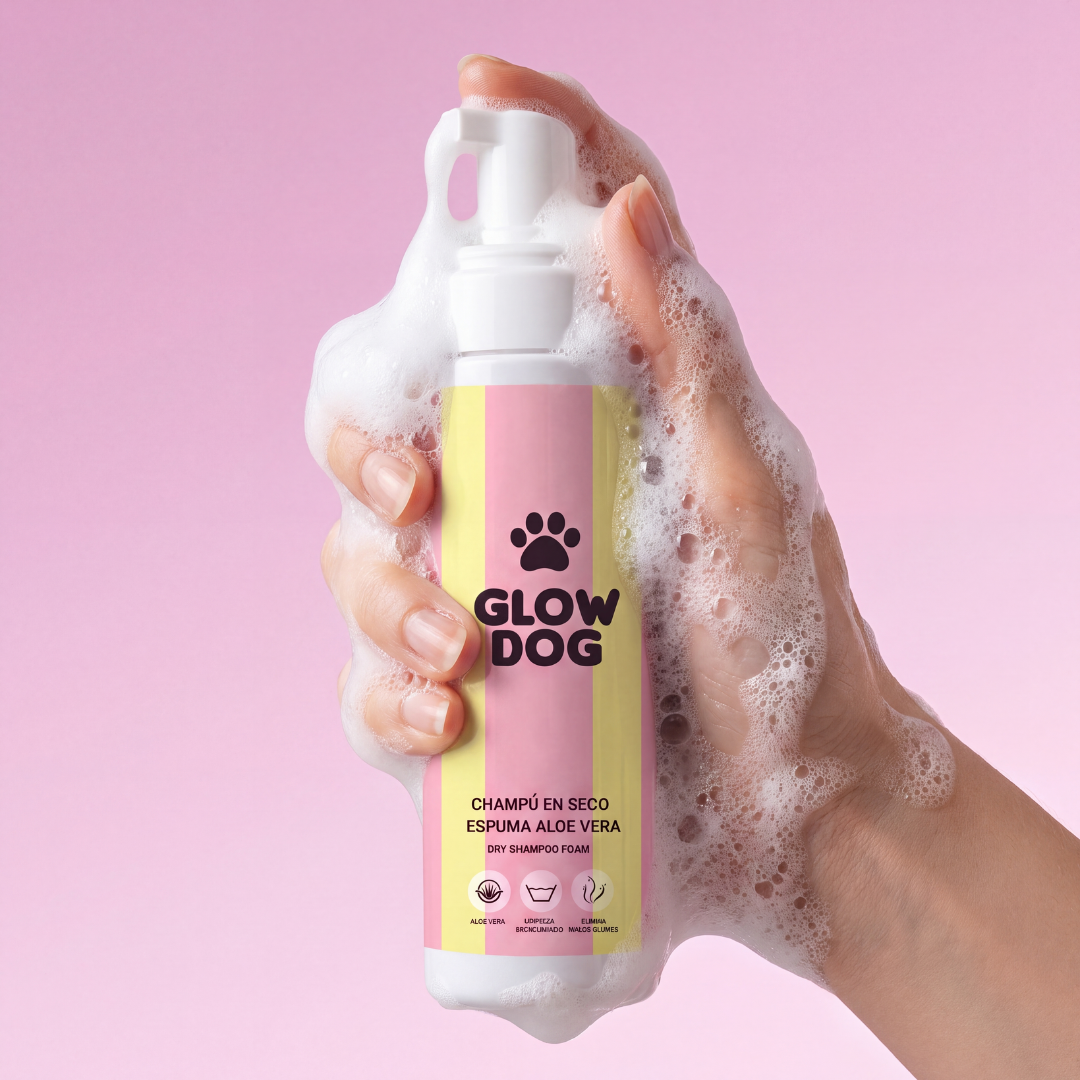 Mousse d'Aloe vera pour chiens – Shampooing sec sans eau- Masco Beauty