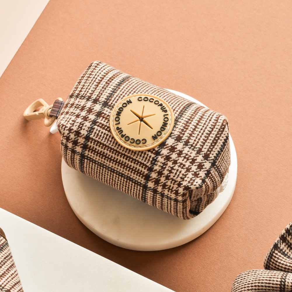 Porte-sac à déjections pour chien à motif tartan Cocopup