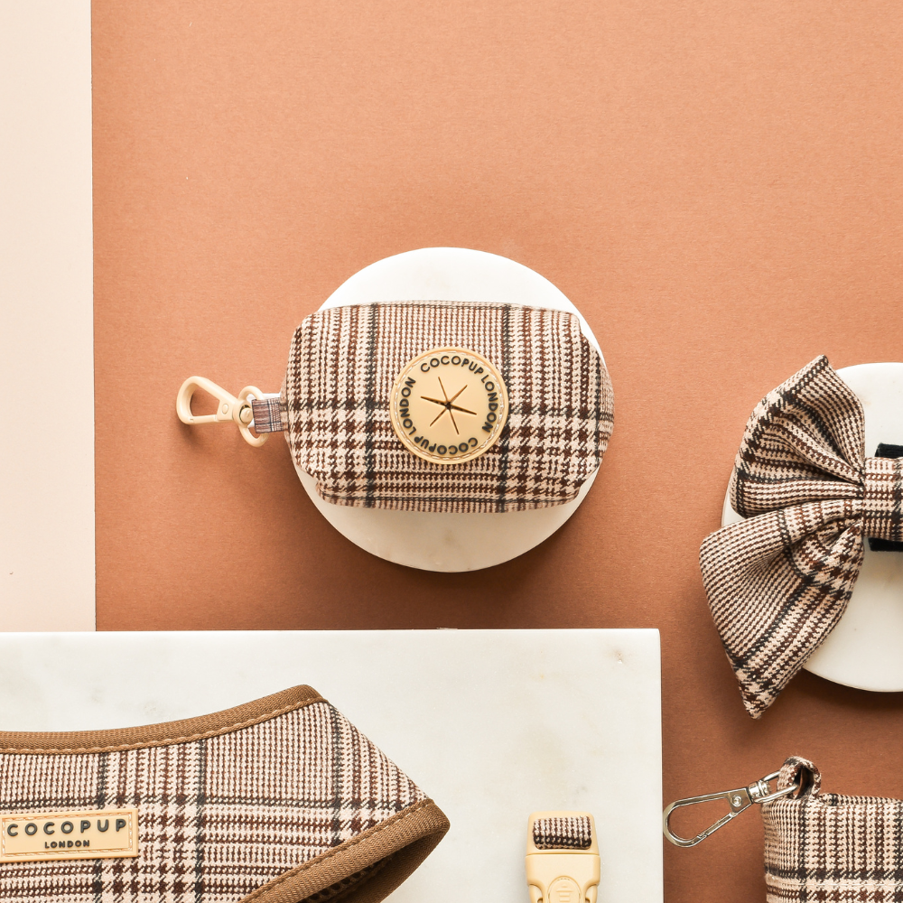 Porte-sac à déjections pour chien à motif tartan Cocopup